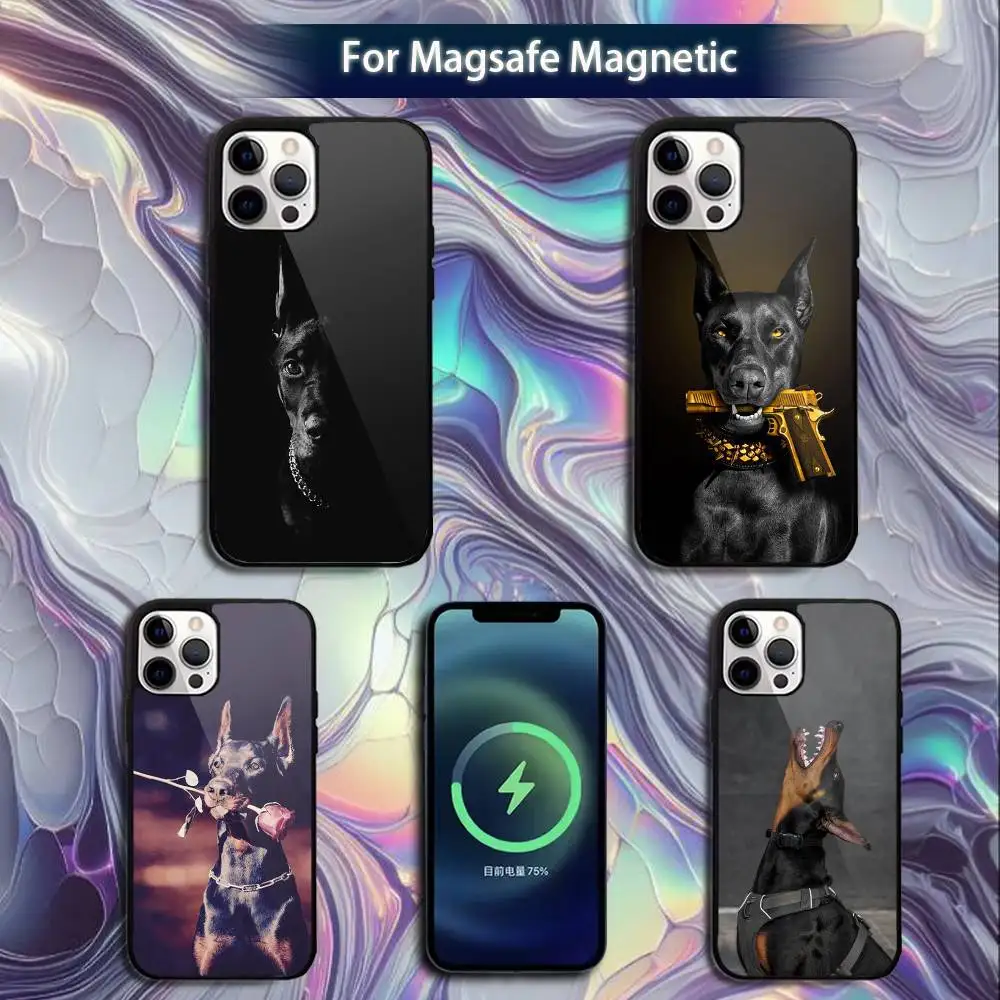 

Pet Doberman Dog Phone Case For iPhone 16e,16,15,14,13,12,11,Plus,Pro,Max,Mini Magsafe Magnetic Wireless Charging