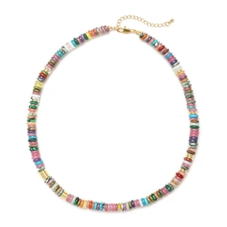 ZMZY Fashionable Luxury Mix Color Mixed Natural Stone Beads Necklace for Women's Handmade Choker Exquisite Jewelry