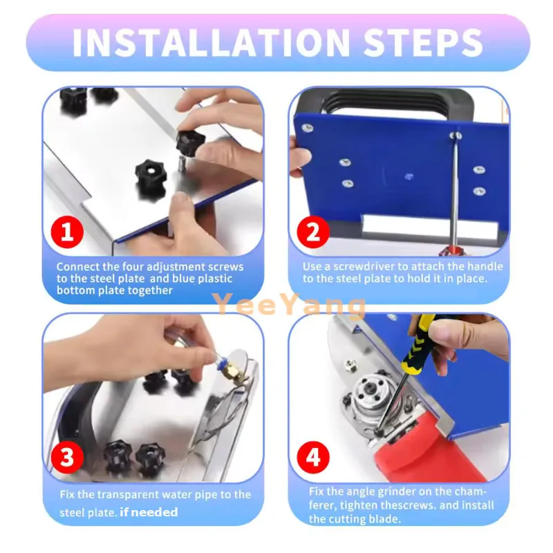 100 Type 45 Degree Angle Grinder Stand Holder For Tile 45 Chamfer Cutting Metal Ceramic Chamfering Tool Bracket Portable