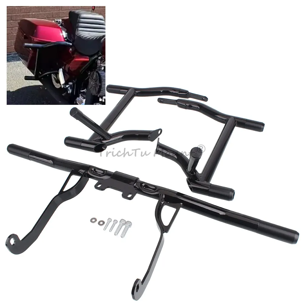 Motorcycle Crash Bars & Saddlebag Guards  High-Quality Steel Replaceable Sliders Easy Installation For Harley Touring 2014-2024