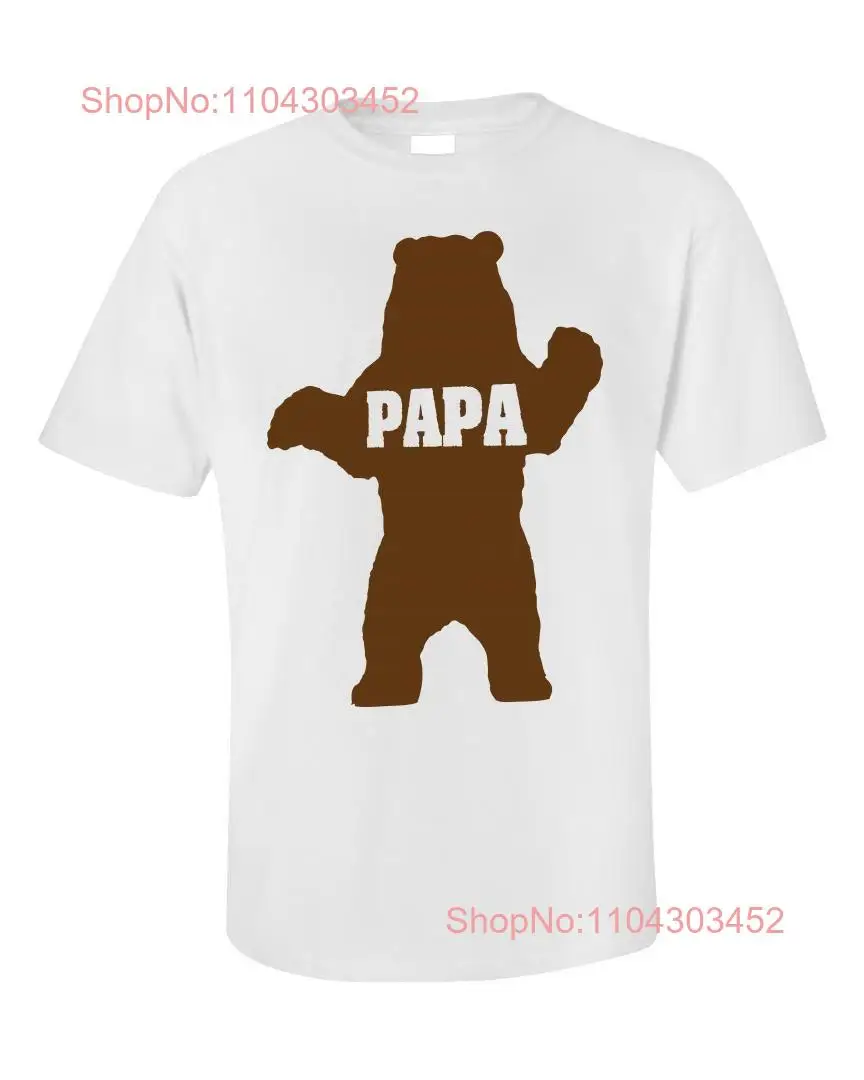 Papa Bear T Shirt for Dad Family Father's Day Cute Fast Shipping long or short sleeves