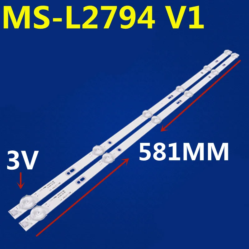 10 pces led backlight strip MS-L2794 v1 dexp h32d7300k