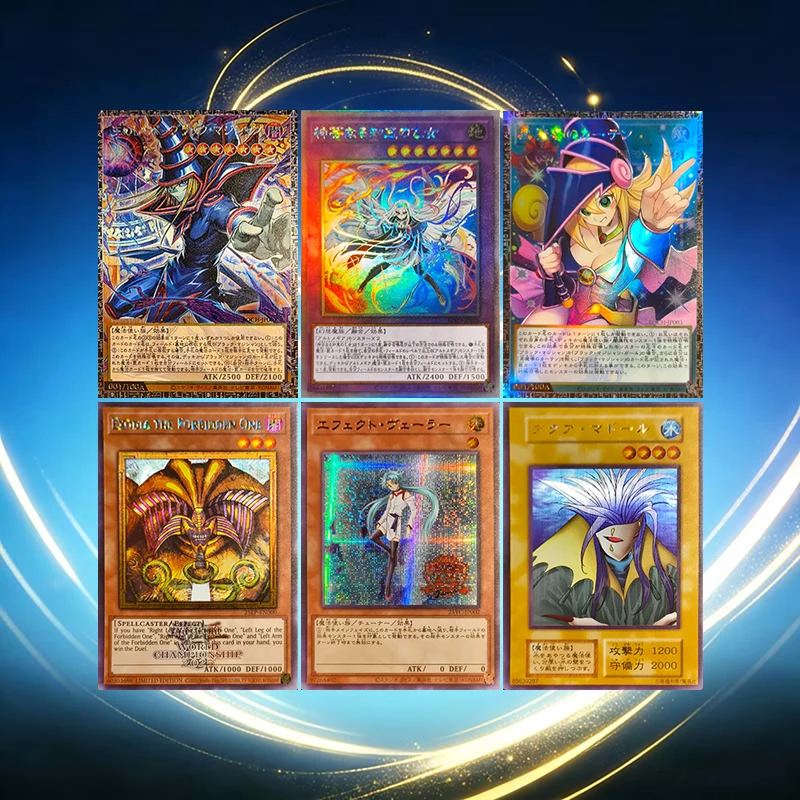 Anime japonés Yu-Gi-Oh! Tarjetas de Colección Hechas a Mano DIY Personajes Chica Mago Negra Exodia Juguetes Regalos de Juego