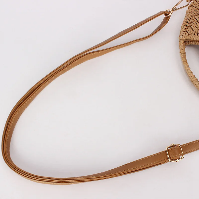 Summer Straw Woven Bag for Women Shoulder Bag Raffia Paper Rope Boho Beach Handbags Casual Messenger Crossbody Bag Female Purse view 4