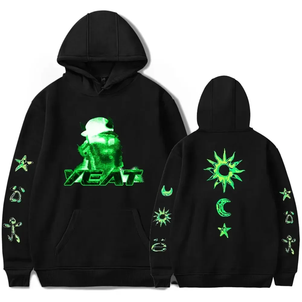 Hoodie de Hip Hop extragrande para homens e mulheres, Rapper Yeat 2, Alive World Tour, Streetwear, jaqueta com capuz, agasalho