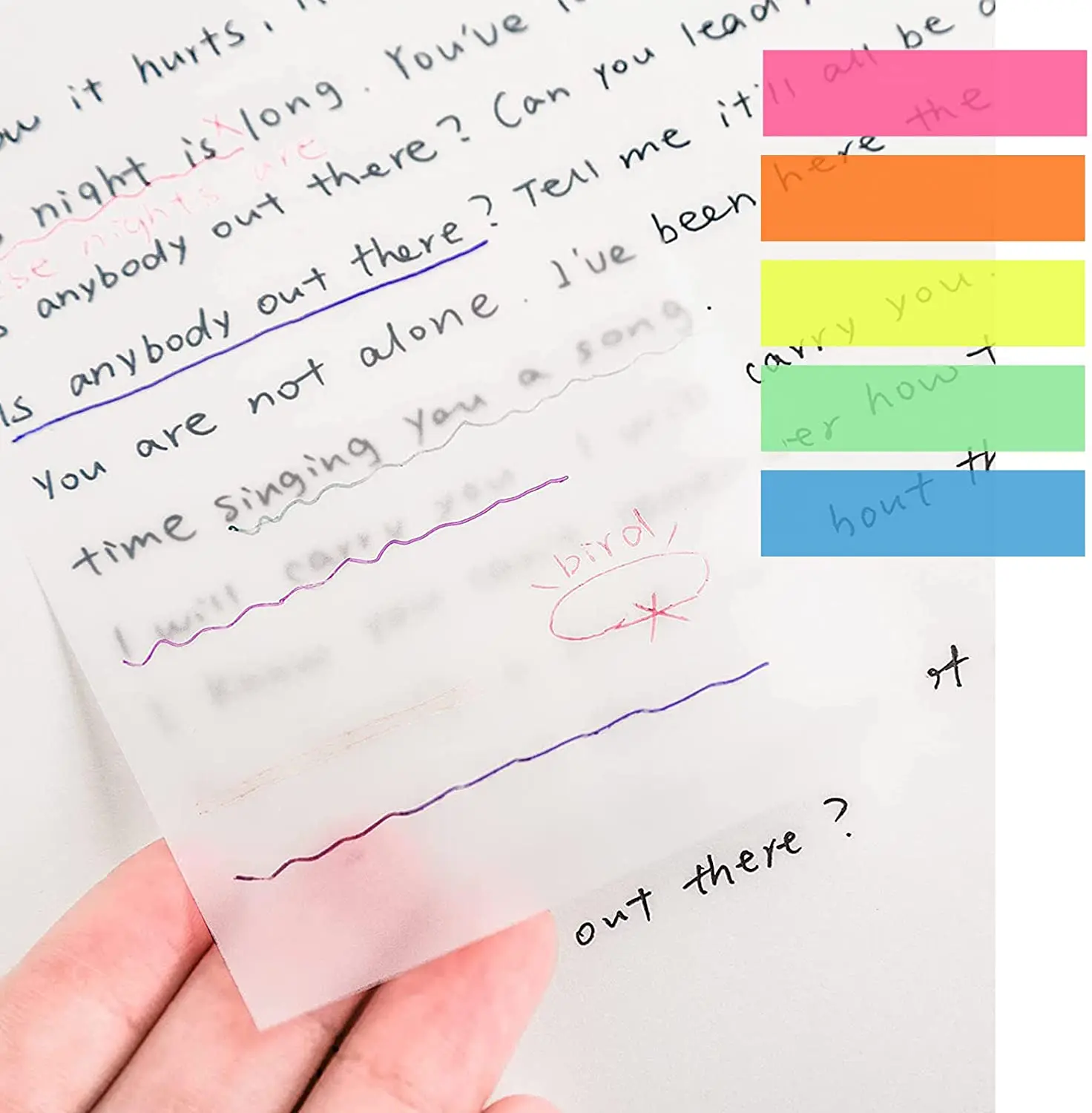 Memo Pad Self-adhesive Message Pad Reminder Notes Transparent Clear Notes For Creative Projects Home Organization Task Reminders