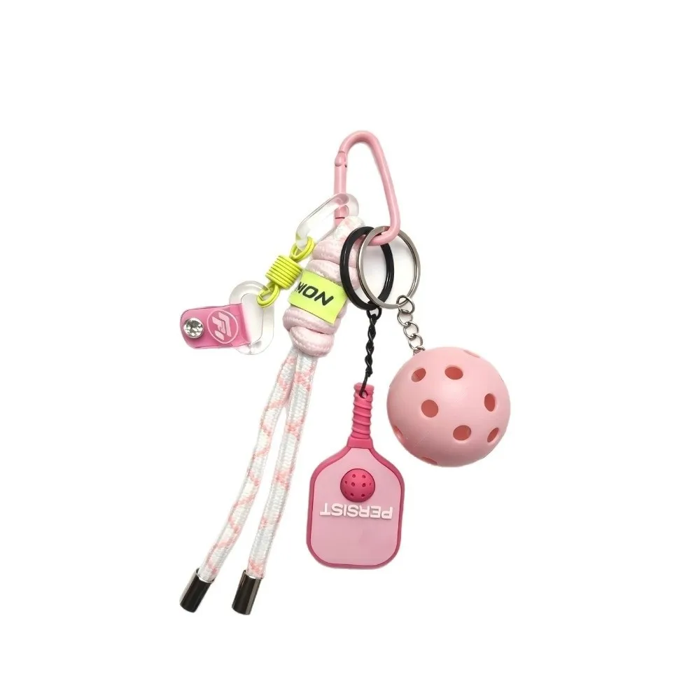 Creative Dopamine Pickleball Paddle Keychain Detachable with Buckle Fitness Series Pendant Pickleball Key Holder Bag Charm