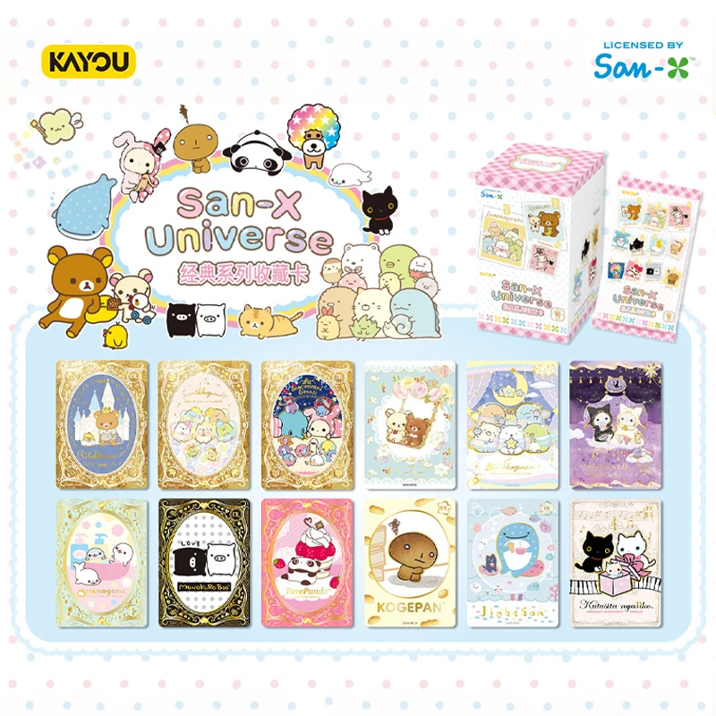 KAYOU Original SAN-X UNIVERSE CARD ANIME Cartoon-Druck Sammelkarten Spielzeug und Dekoartikel für Kinder-Feiertagsgeschenke