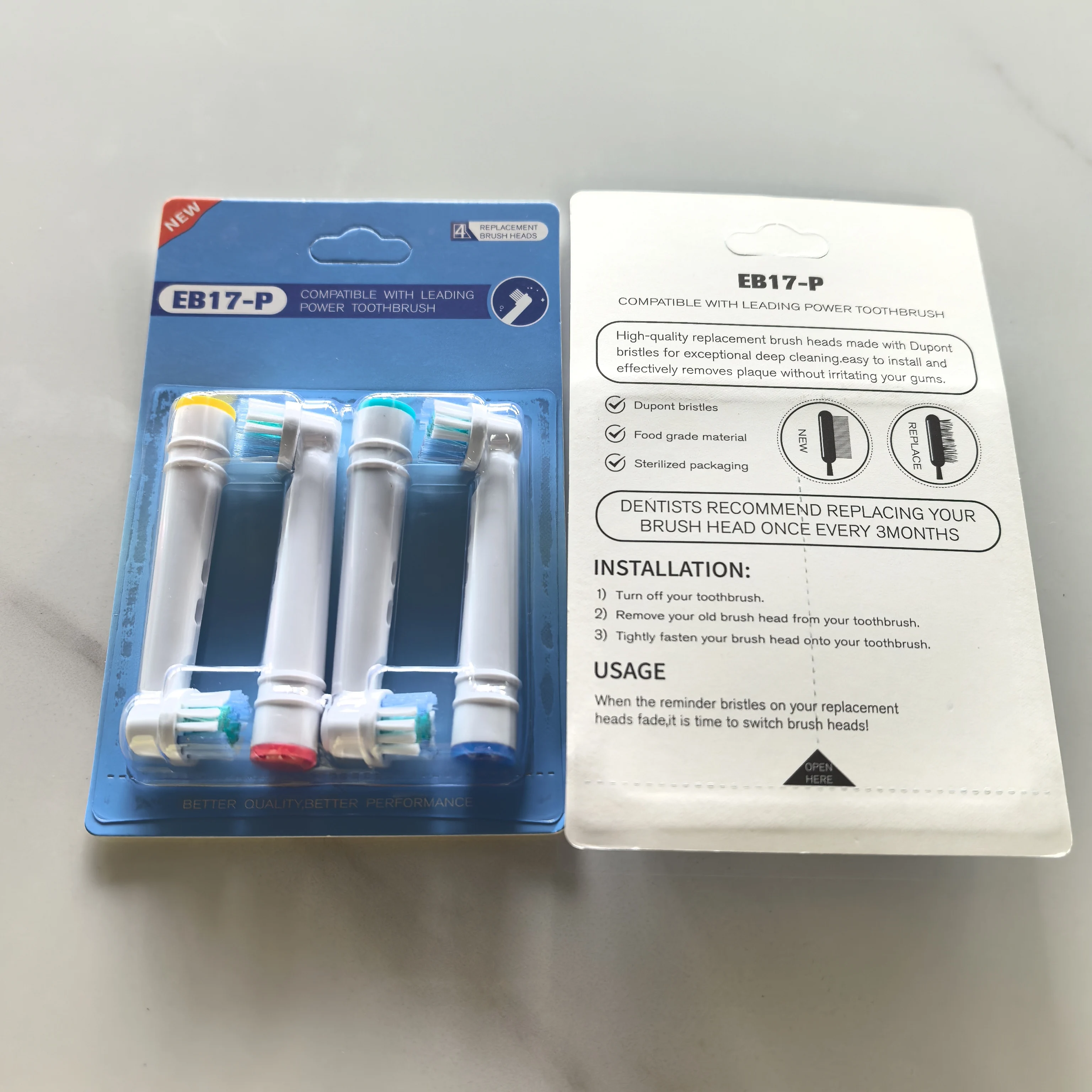 16pcs Set EB17-P Electric Toothbrush Head Replacement For Oral B PRO Series Tooth Brush Except iO/Sonic/Pulsonic Models