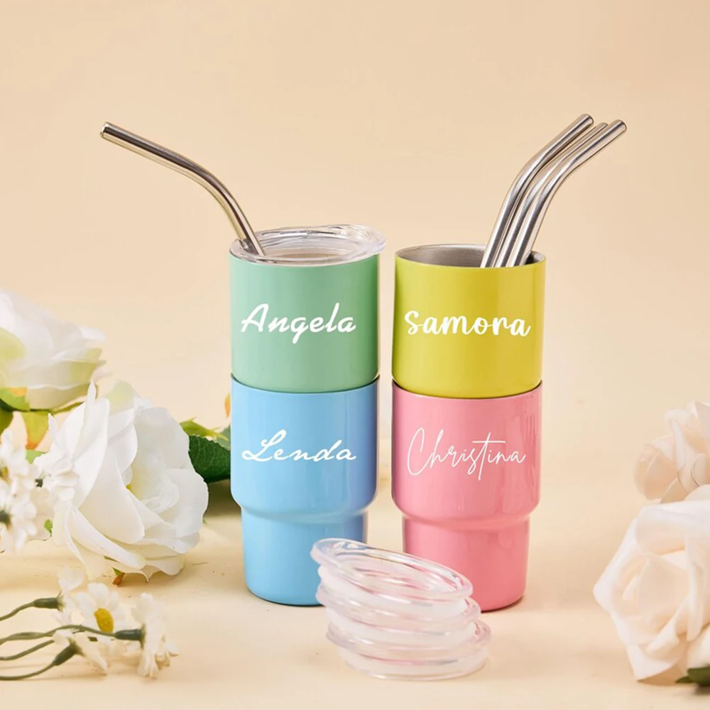 

Настраиваемый мини-термос из нержавеющей стали с индивидуальным именем, подходящий для подружек невесты, женихов, подарков и свадебных сувениров