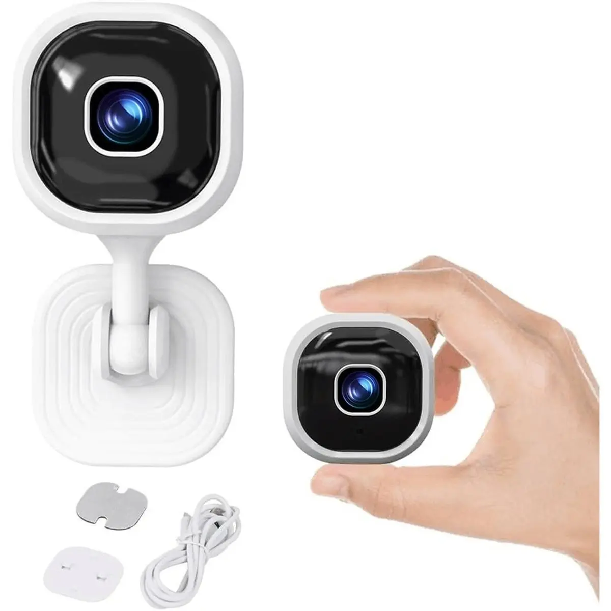DTC5 2PCS 1080p HD Wifi Camera Indoor Mini Home Surveillance Camera Night Vision Two Ways Audio Human Detection 2.4G Security