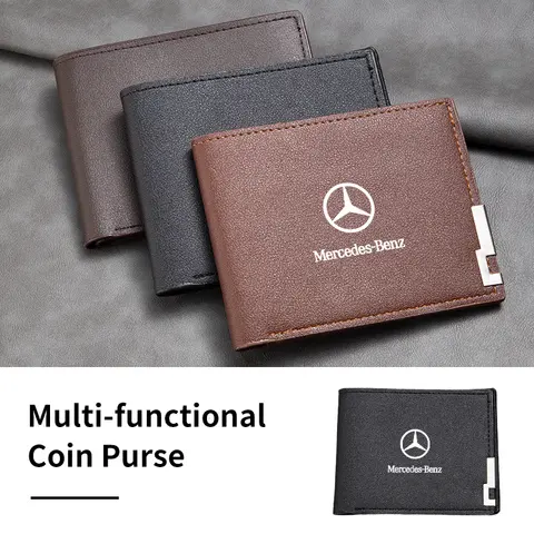 운전면허증 동전 보관 지갑, 메르세데스 벤츠 AMG W204 W205 W203 W211 W201 W210 W108 W124 W190 W202 용 자동차 액세서리