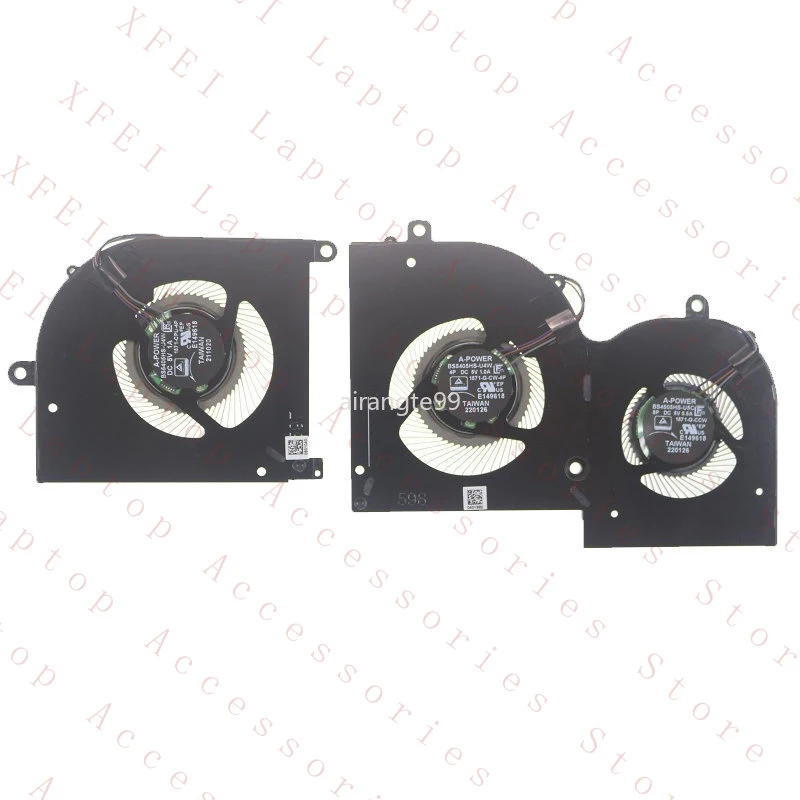 D  Laptop CPU GPU Cooling Fan BS5405HS-U4W BS4505HS-U5C for MSI Creator Z16 MS-1571