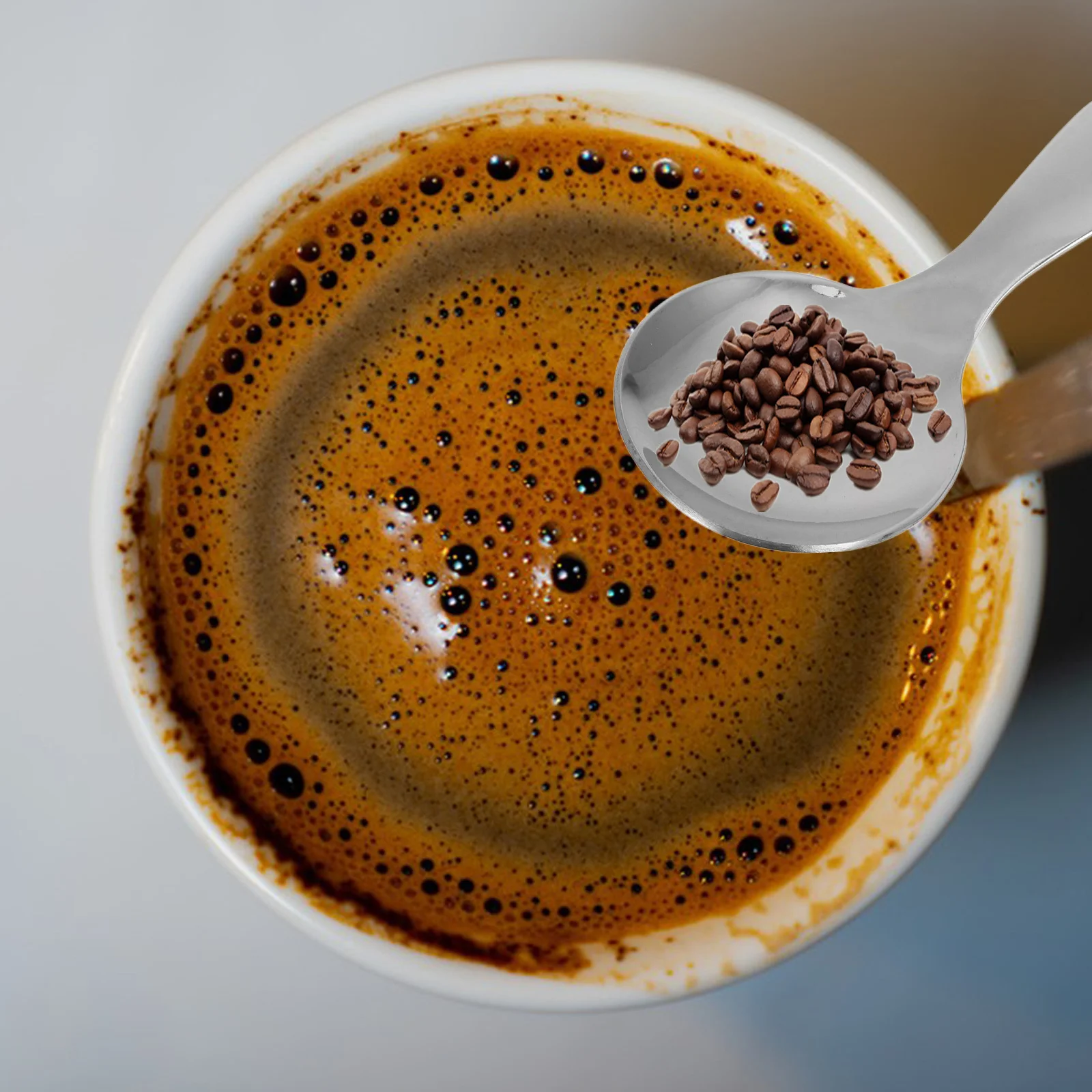 

Daily Use Stainless Steel Coffee Scoop Short Handle Small Compact Tea Scoop Household Wear Resistant Multi Function Spoon