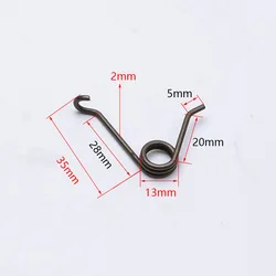 2x13x35mm Anti-theft Door Lock Torsion Spring Repaired Metal Coil Replacement Accessories Parts for Electronic Locks Handle