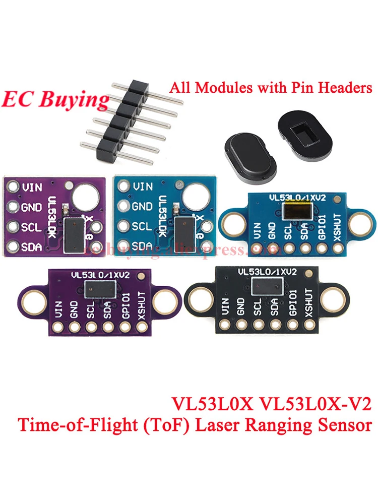 10 szt./1 szt. VL53L0X V2 Czujnik odległości laserowej Time-of-Flight (ToF) Breakout 940nm GY-VL53L0XV2 Moduł odległości laserowej I2C IIC GY-530 — zdjęcie produktu 7
