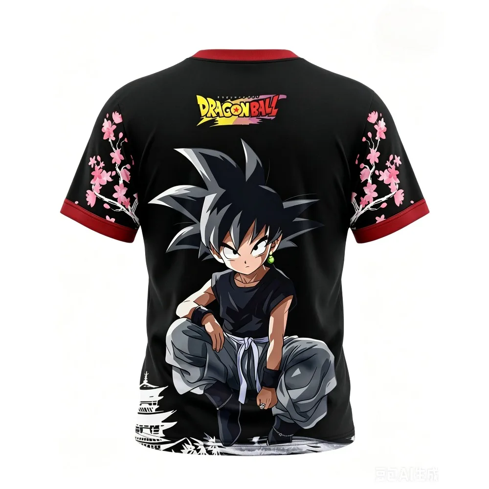 2026 Summer Dragon Ball 3D T-shirt Dragon Ball Goku Japanese Anime Style Graphic Tee Unisex 3D Printed Breathable Short-sleeved