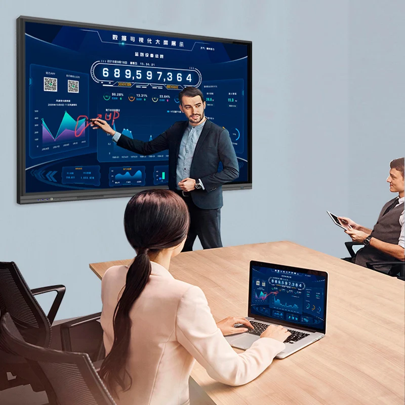 CUMEI Best Price 65-75 Inch LCD Digital Touch Screen Smart Interactive Board Electronic Whiteboard For Conference Meeting