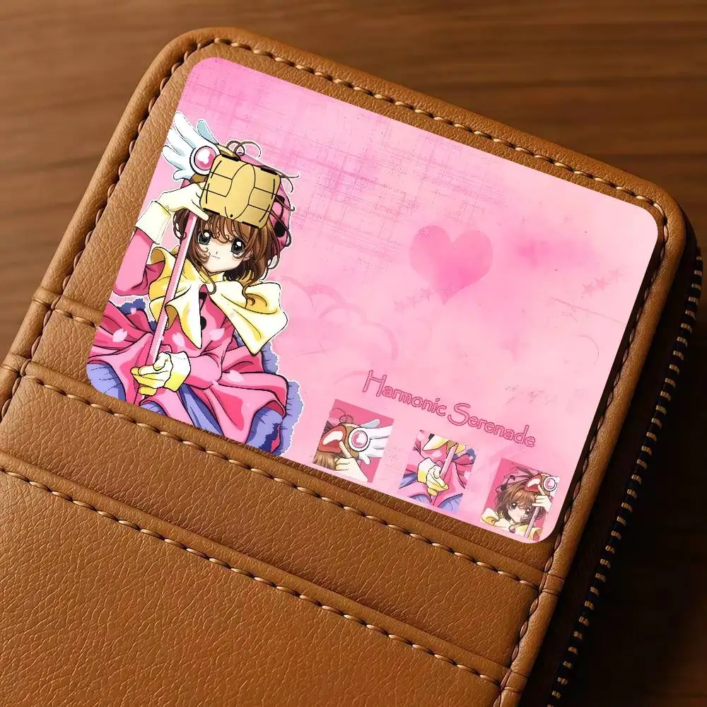 Japanese Anime C-Cardcaptor Sakura  Spend or Save Funny Shell Ultra Thin No Fade Sticker Cover Film for Debit Credit Card