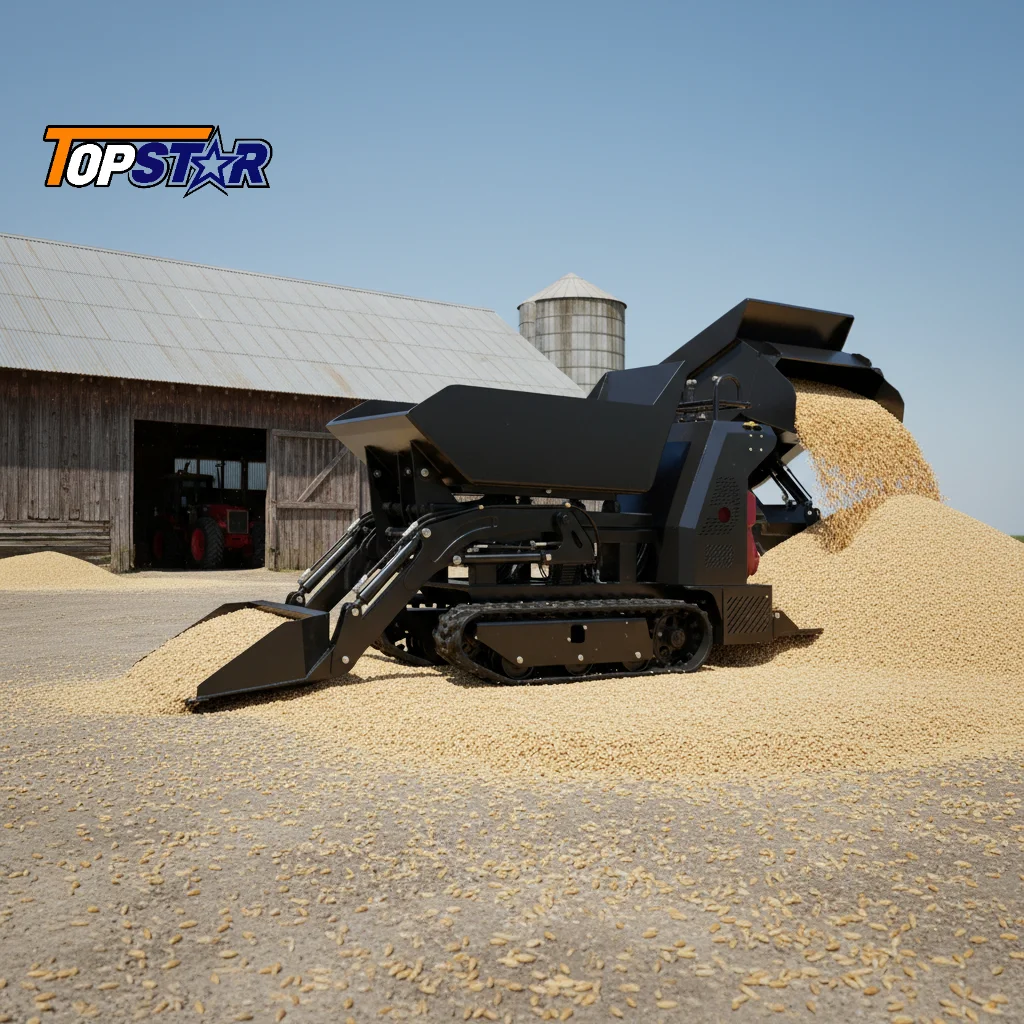 Mini Dumper de Orugas OEM, Dumper Pequeño con Diferentes Opciones de Carga
