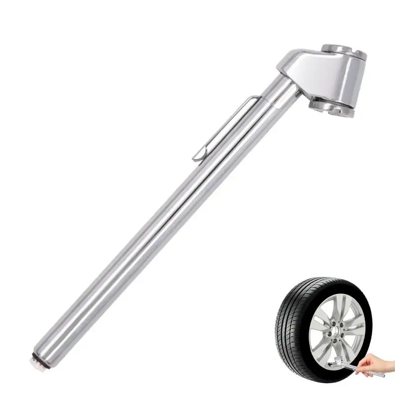 

Tire Pressure Gauge For Cars Heavy Duty 2-Head Bike Tire Gauge Tread Gauge Tool And Car Tire Pressure Test Pen Clip Design