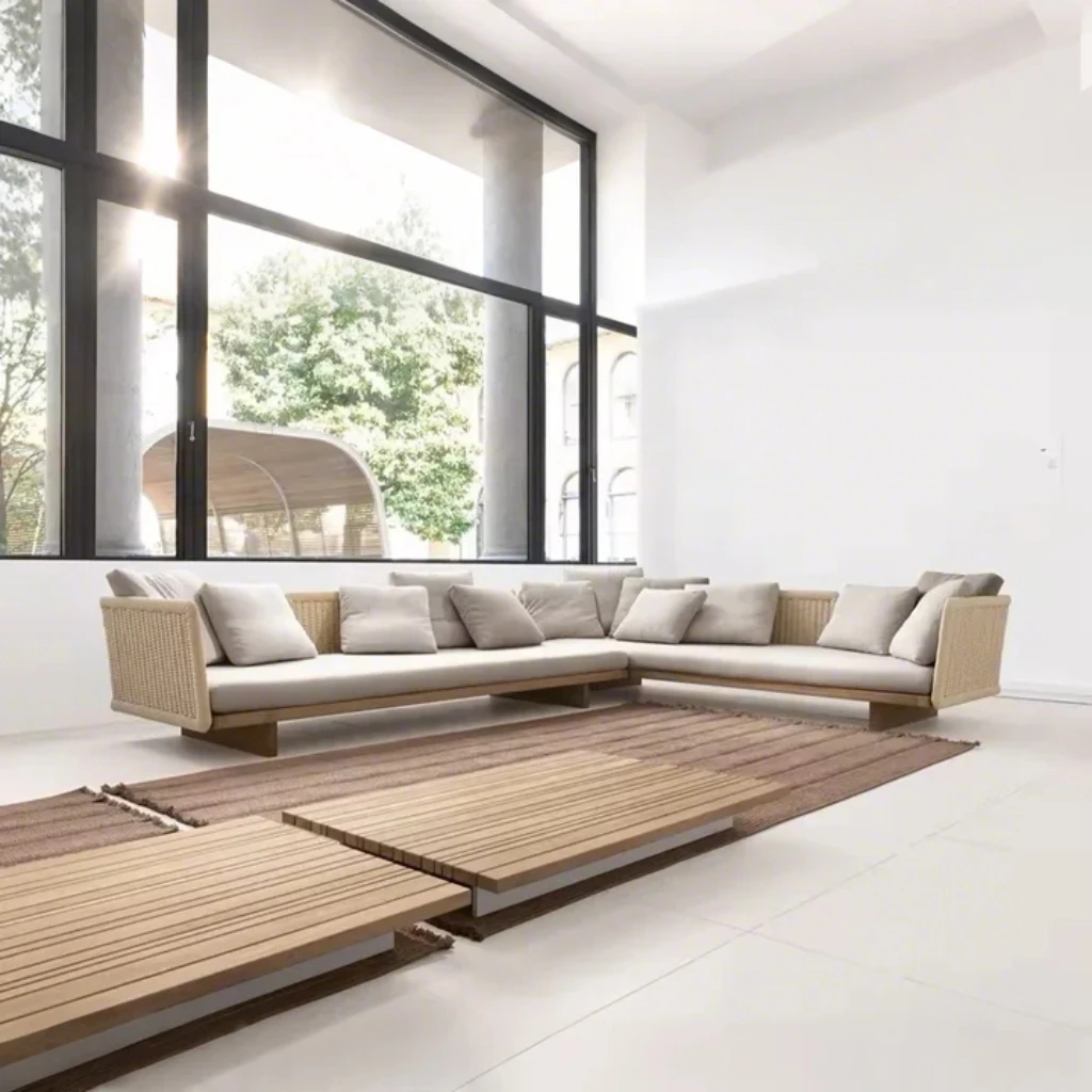 Conjunto de sofás para Patio, muebles de cuerda para ocio, jardín, conversación seccional, muebles de exterior, juego de sofás