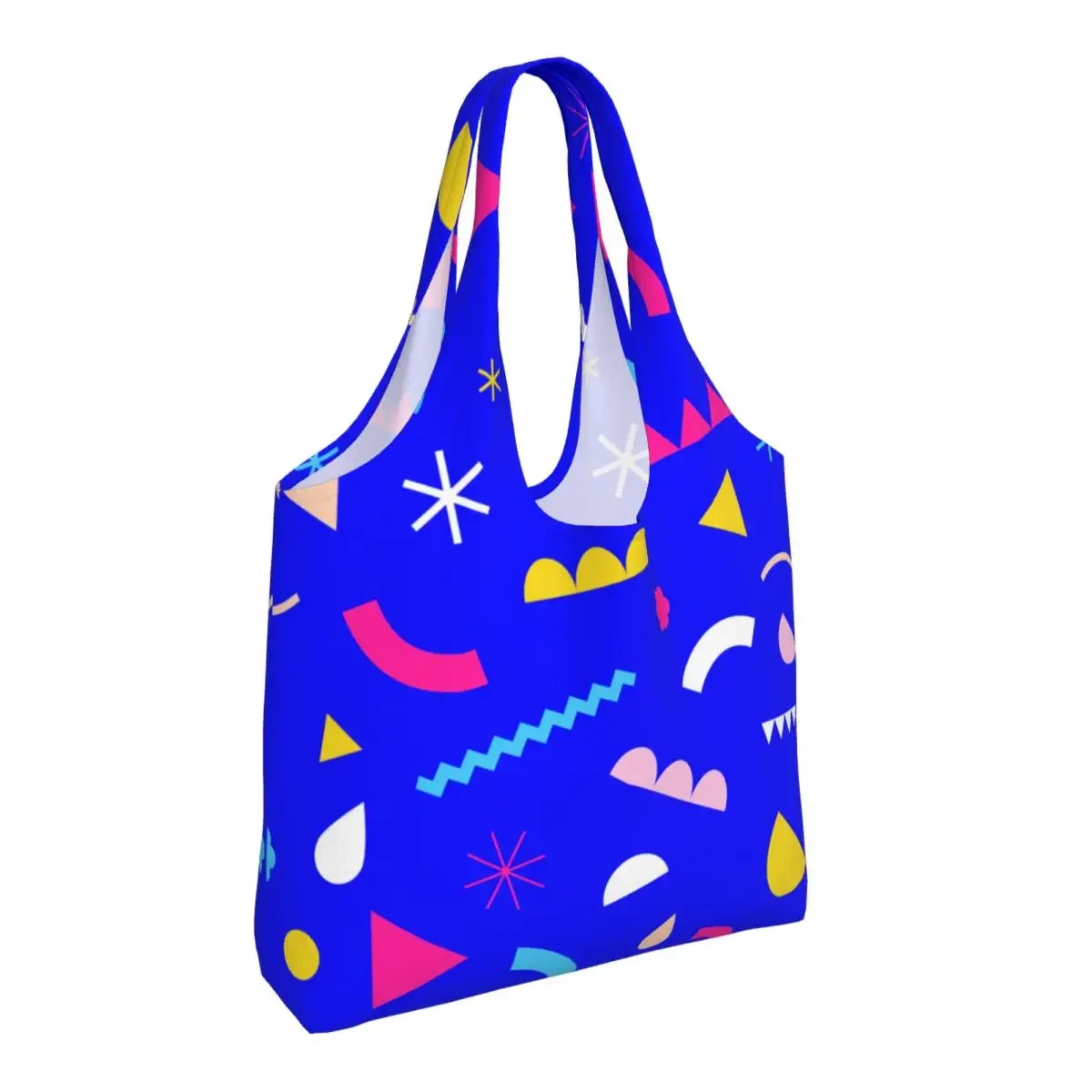 Confetti Hyperlink Blue Shopping Bag Women Shoulder Canvas Tote Bag Durable Street Mmural Art Eldridge Groceries Shopper Bags