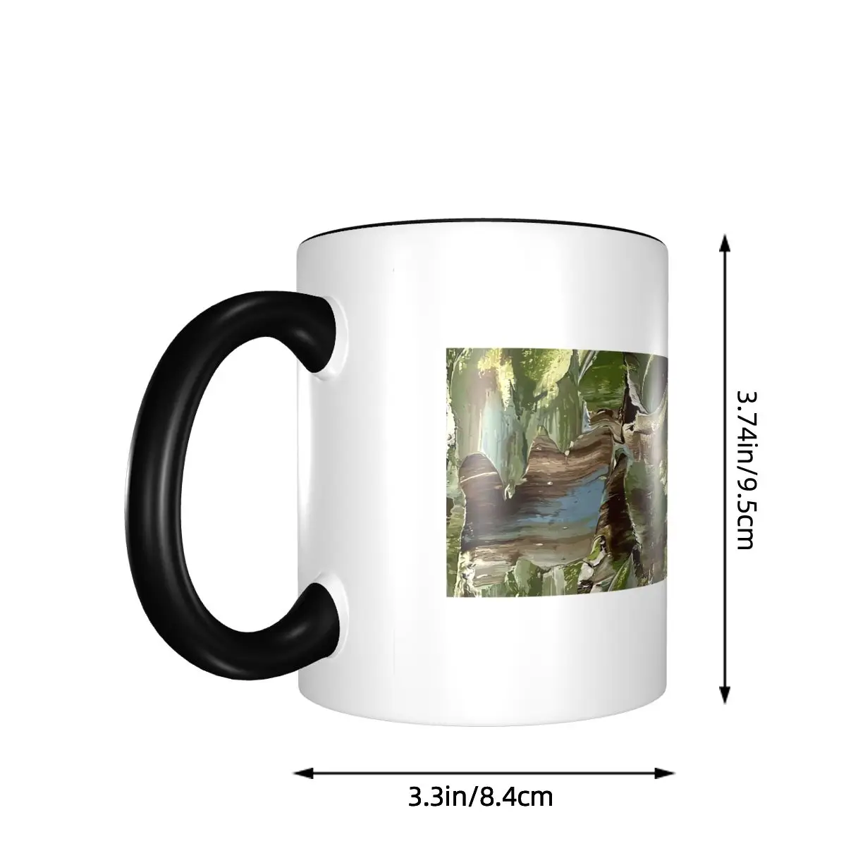 Gaia's Pulse (Biophilic Abstraction No. 2) - Minimalist Vector Art Mug Funny Ceramic Coffee Cups Tea Mugs Milk Cup Drinkware