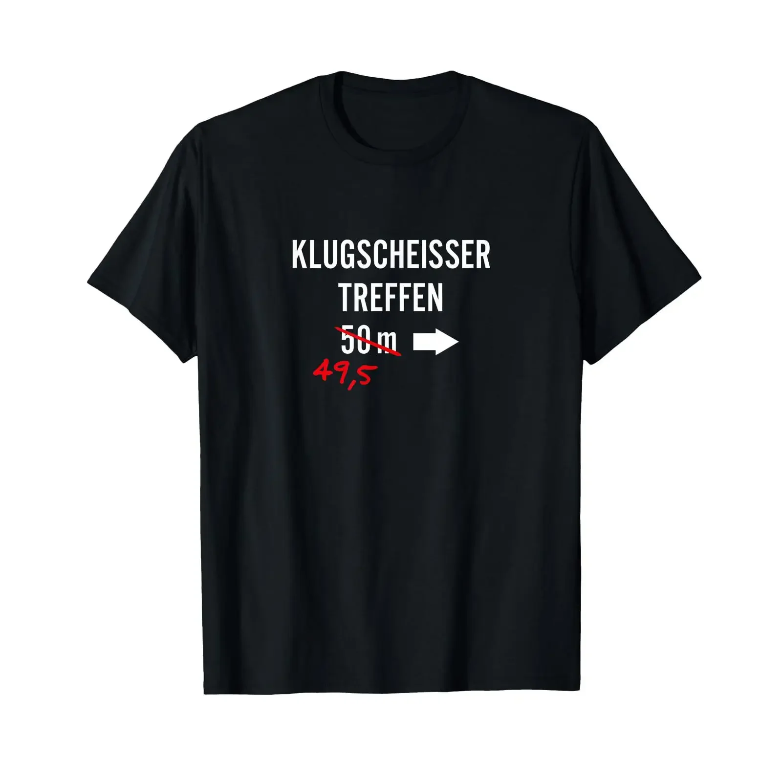 Sponsored Ad T Shirt with German Text quot Klugscheisser Treffen vintage Washed Casual designer clothes Versatile Breathable