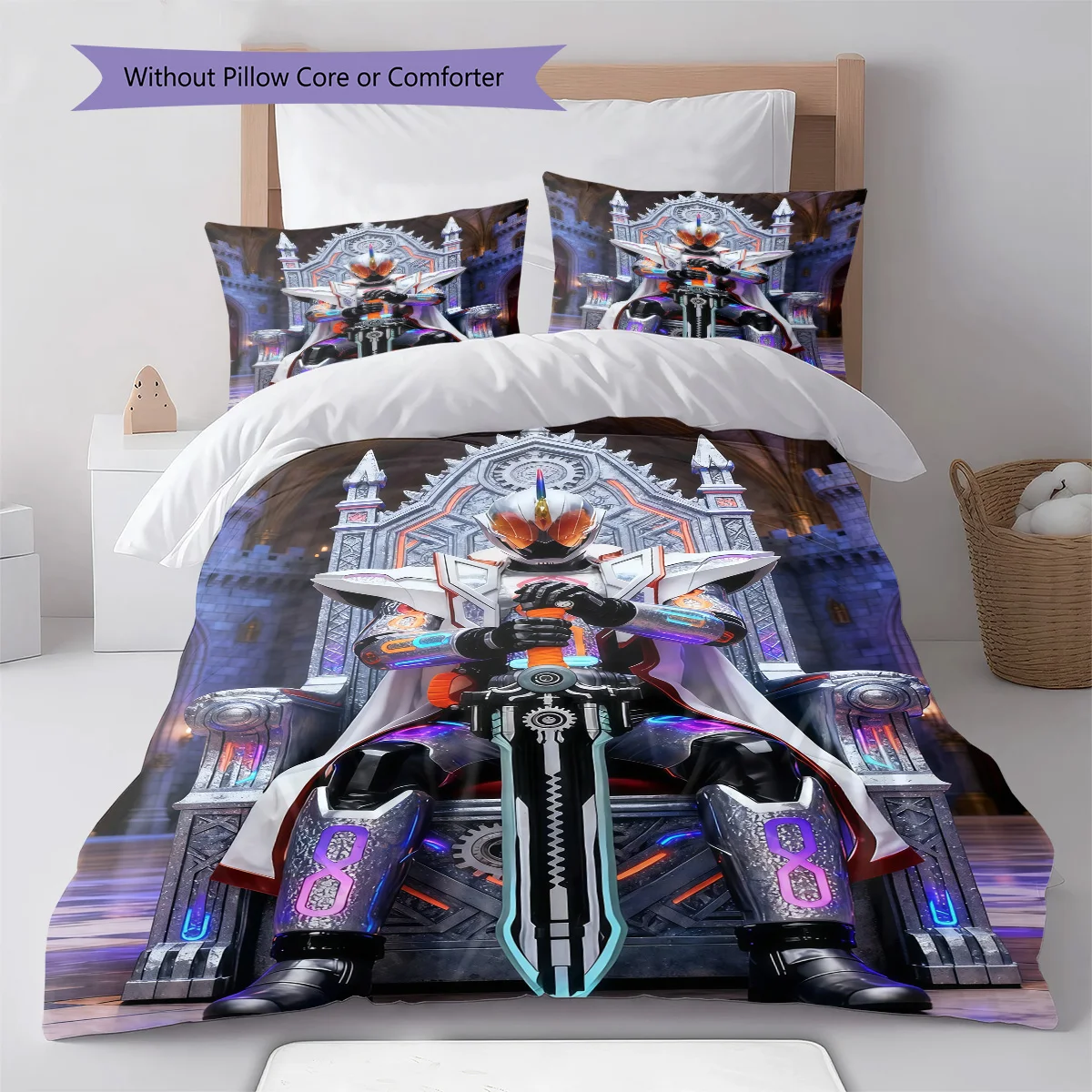 Kamen Rider Dynamic Armor Bedding Set Anime Duvet Cover Polyester Soft Bed Linen Twin Queen King -QJY