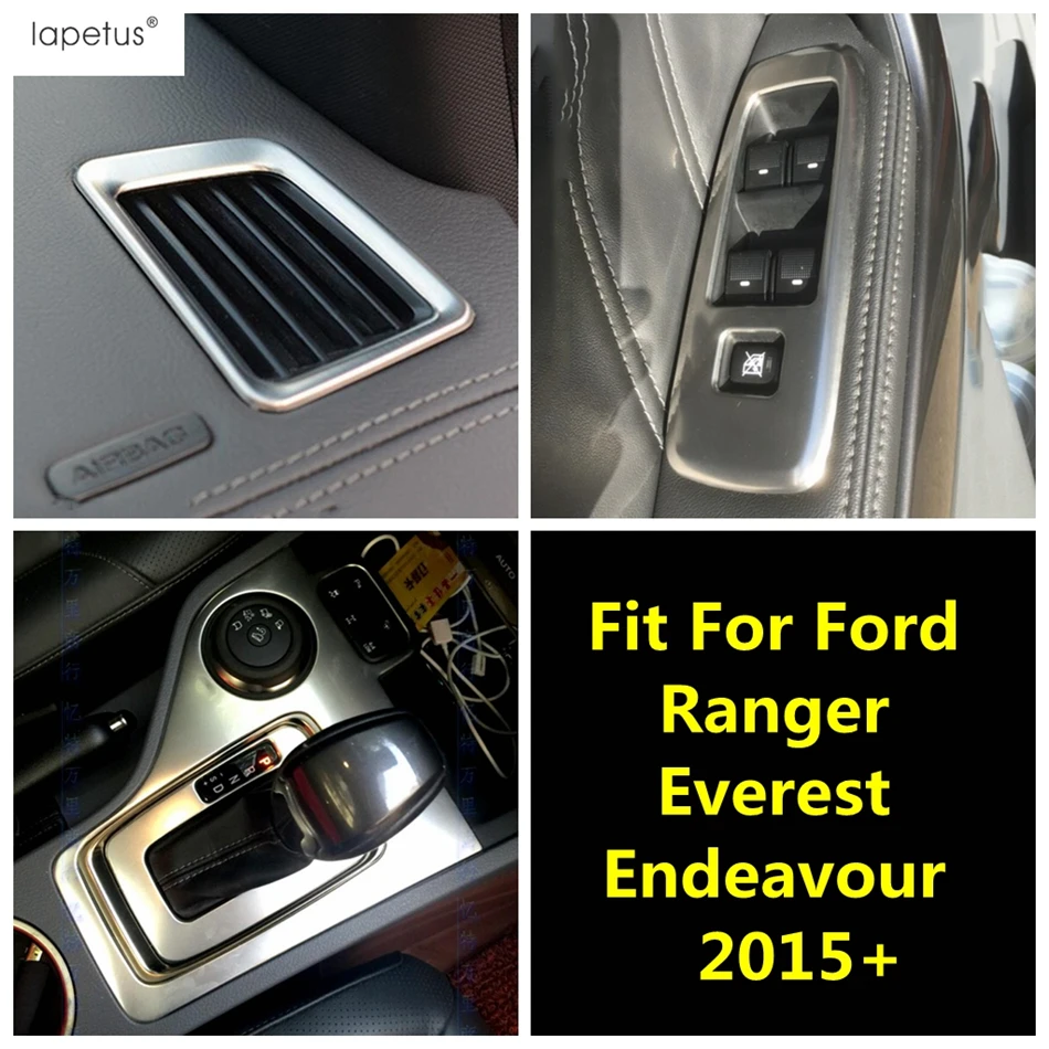 

Window Lift / Dashboard Air AC Vent / Gear Shift Panel Cover Trim For Ford Ranger / Everest / Endeavour 2015 - 2020 Accessories