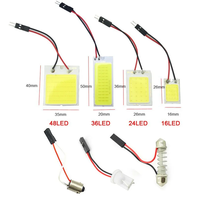 1/2/10PCS 6000K Super White COB LED Light Panel for Dome / Car Interior Ceiling 16/24/36/48 Eyes Point Ready Stock