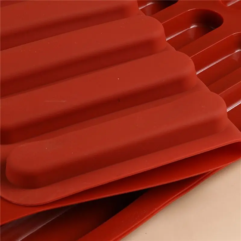AB13-5X Tiramisu Finger Biscuit Silicone Mould,15 Cavities Cereal Bars Baking Mould, Long Strip Silicone Mold
