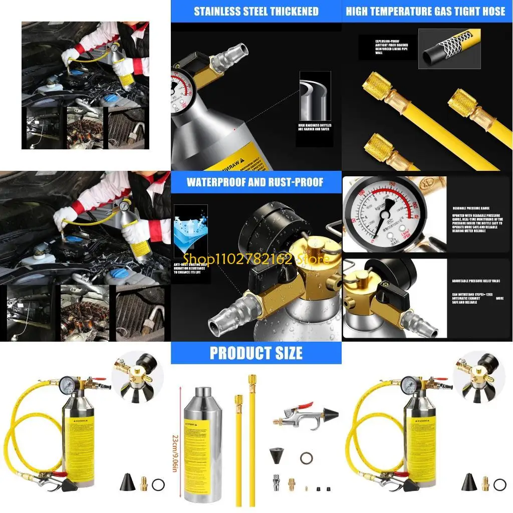

547B Универсальное средство для чистки автомобилей со встроенными клапанами давления. Набор для очистки труб систем воздуха для