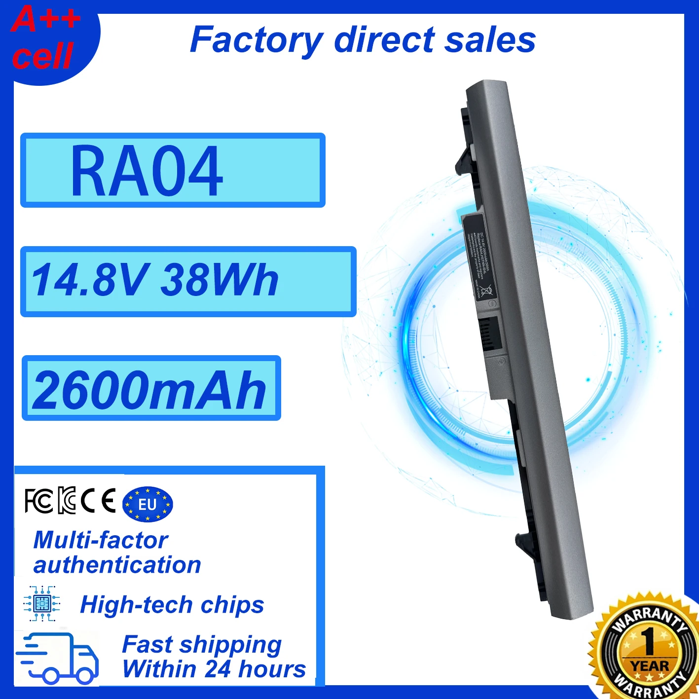 RA04 Laptop Battery For Hp ProBook 430 G1 G2 H6L28AA H6L28ET HSTNN-IB4L 745662-001 708459-001 707618-121 707618-141 707618-541