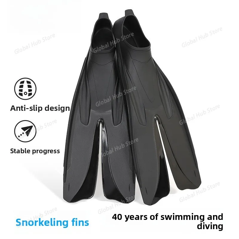 Bifurcated Transparent Professional Frog Shoes Men's Freestyle Diving Snorkeling Training Swimming Adult Flippers
