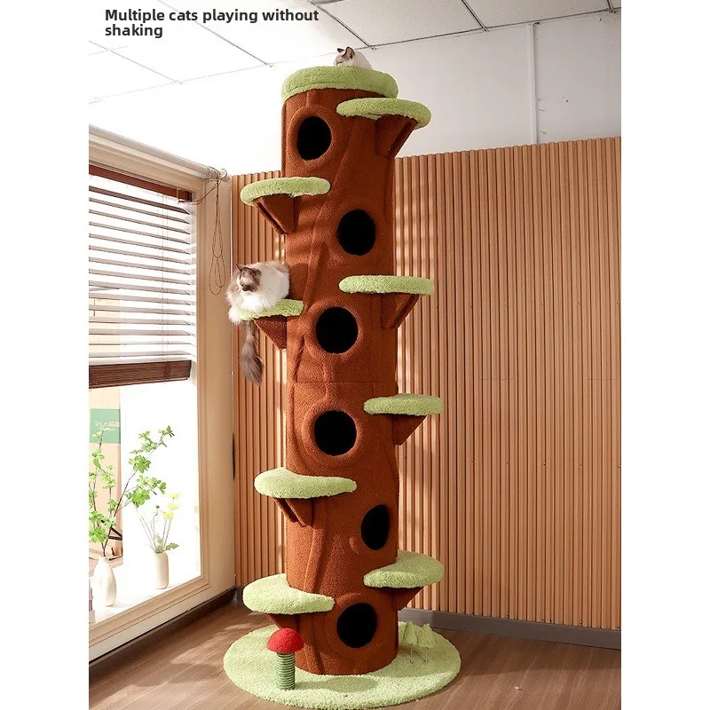 Tongtian pillar cat tree climbing frame, large tree hole cat jumping platform integrated cat shelf