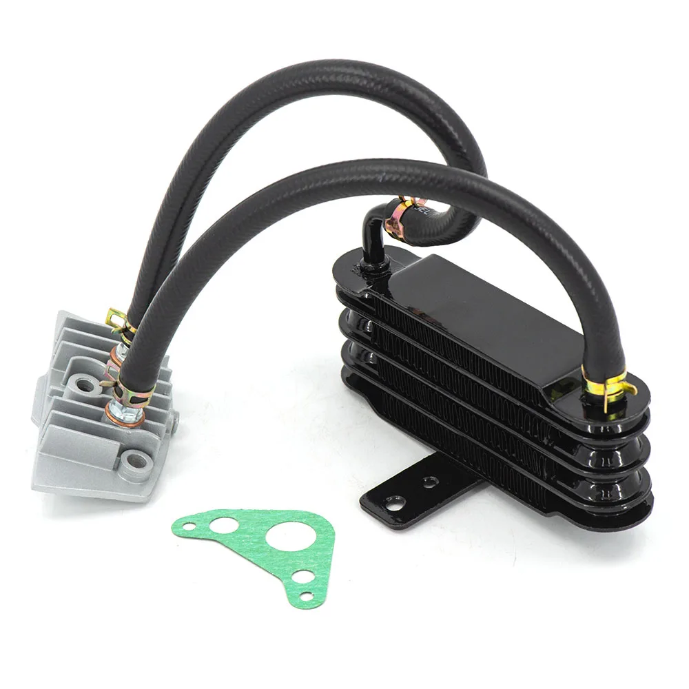 Universal Motorcycle Engine Oil Cooling Cooler Modified 158mm Radiator Set Aluminum for 50CC 125CC 150CC 250CC Motorcycle