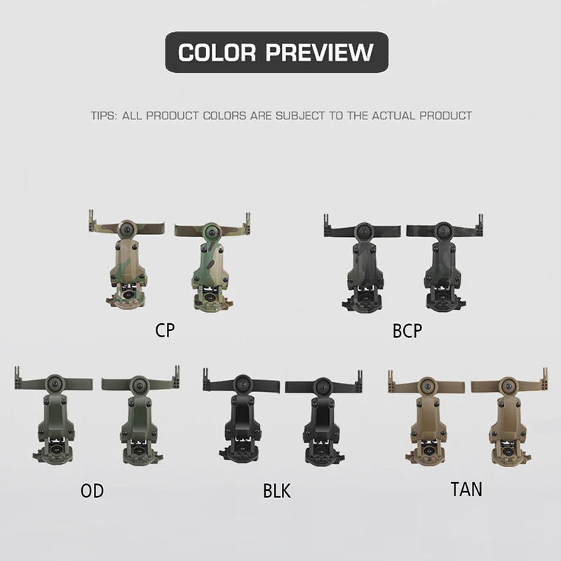 ชุดหูฟังยุทธวิธี Rail Mount 360 °   การหมุนสําหรับอะแดปเตอร์ยึดชุดหูฟัง TAC3/C Series Fit OPS Core ARC M-LOK หมวกกันน็อค