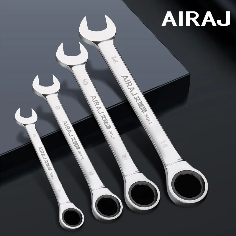 AIRAJ 6-8-10-14mm Ratchet Spanner Combination Wrench Keys Gear Ring Tool Universal Torx Wrench Repair Tools