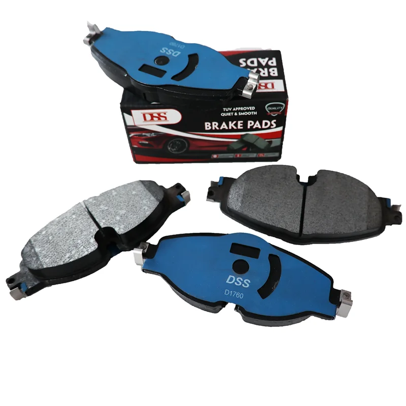 Premium D1760 brake pad set asbestos-free, high-performance carbon ceramic