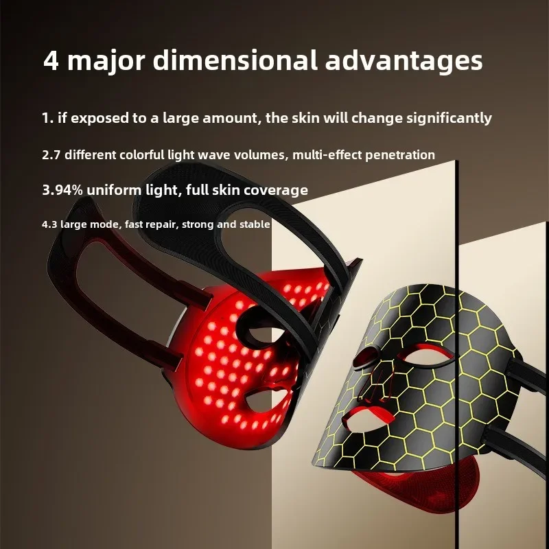 LED Facial Mask Anti-Aging Reduce Fine Lines Wrinkles Red Light Therapy Led Face Light Mask Face LED Mask Therapy Skincare