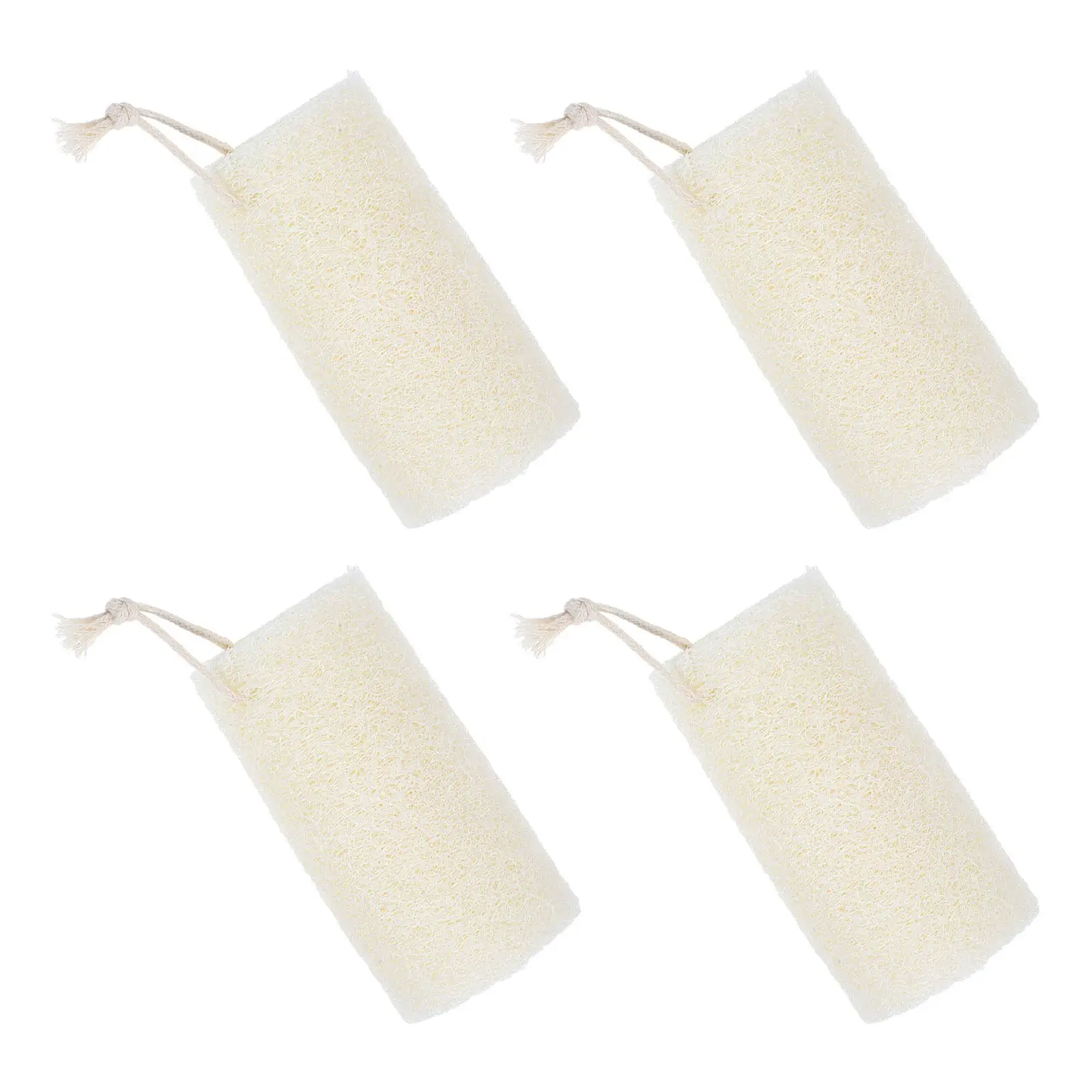 

Набор из 4 натуральных мочалок-люфф для отшелушивания кожи, мягкие губки для душа и ванны, для сухой кожи