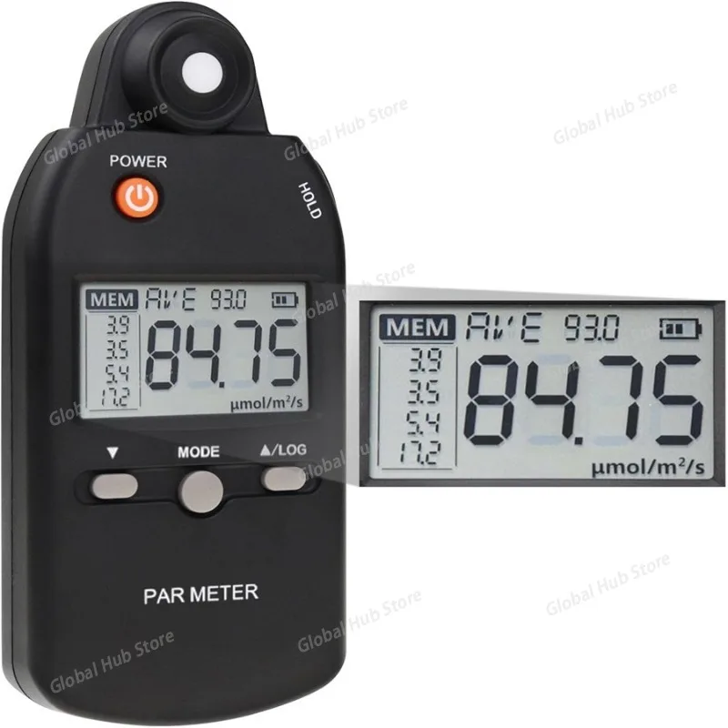 Portable Handheld PPFD Meter Photosynthesis Light Meter for LED Grow Light Plant PAR Tester Greenhouse Use
