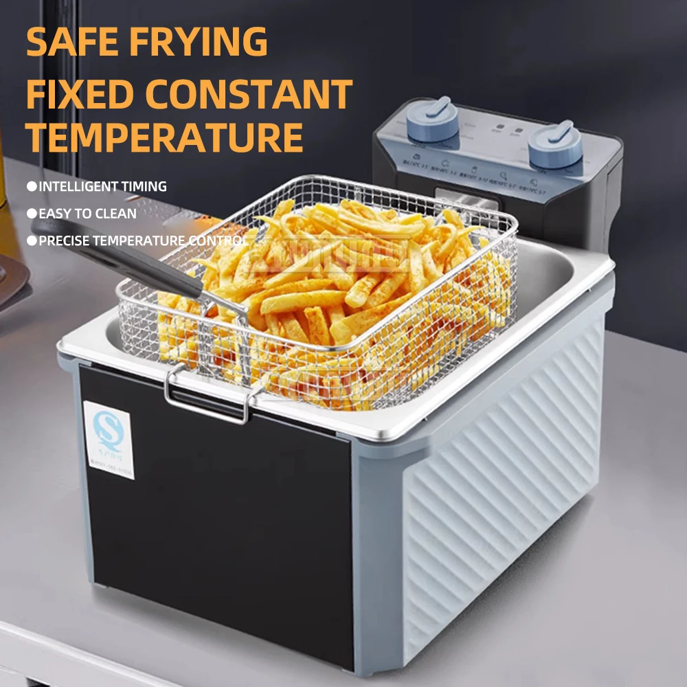 20L Commercial Electric Fryer Large Capacity Electric Deep Frying Machine Multifunctional French Fries Machine
