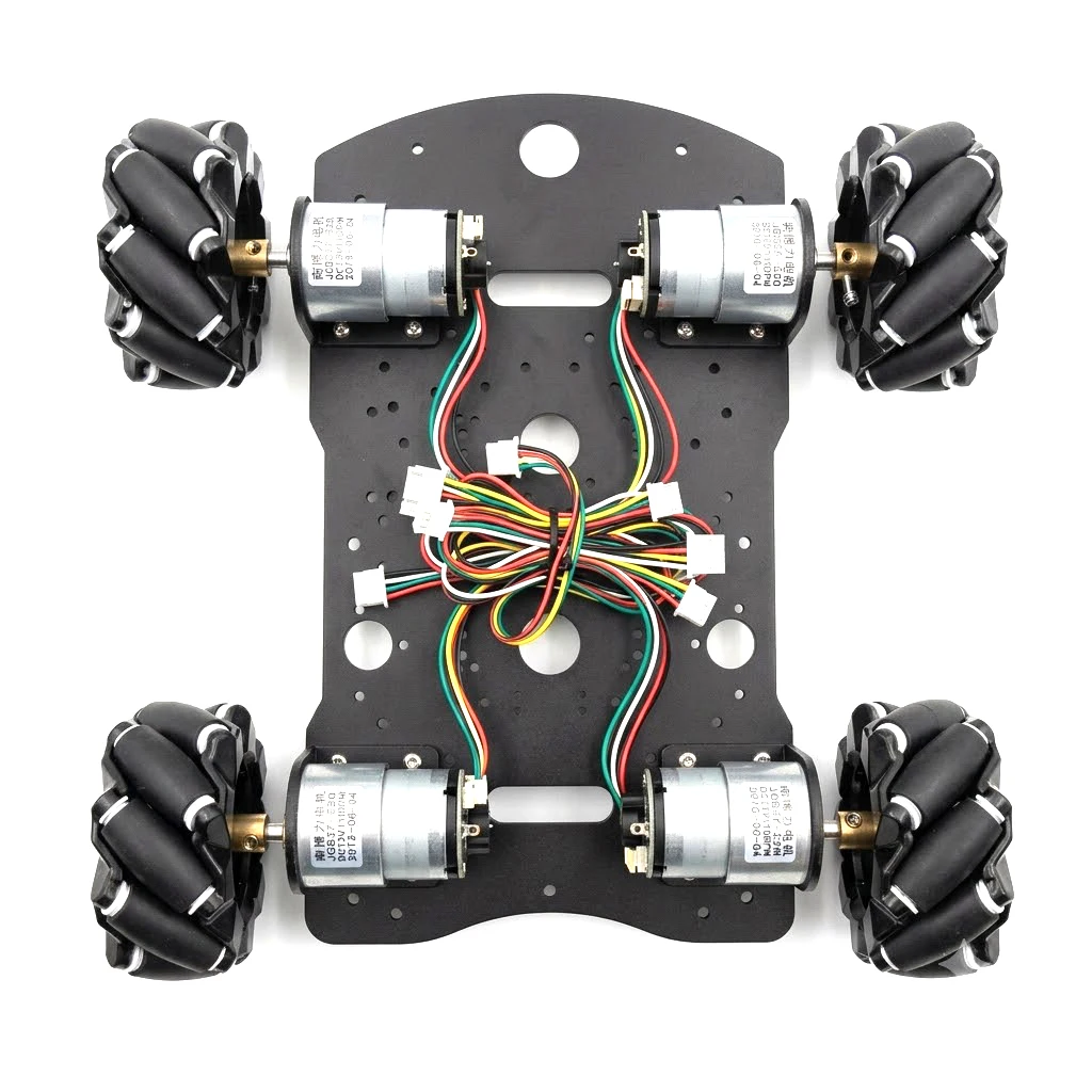15Kg Payload 4WD 80mm Mecanum Wheel Robot Car Chassis with DC 12V Hall Motor for Arduino Raspberry Pi DIY Kit Project STEM Toy
