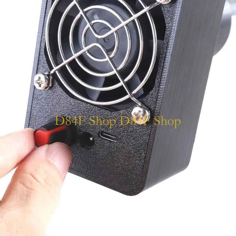 D84F Adjustable Speed 60 Fan Blower with USB Cable 5.5x2.1mm for Camping, Cooling Sports, BBQ Starter