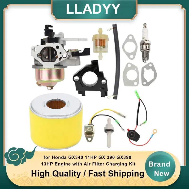 

Carburetor for Honda GX340 11HP GX 390 GX390 13HP Engine with Air Filter Charging Kit