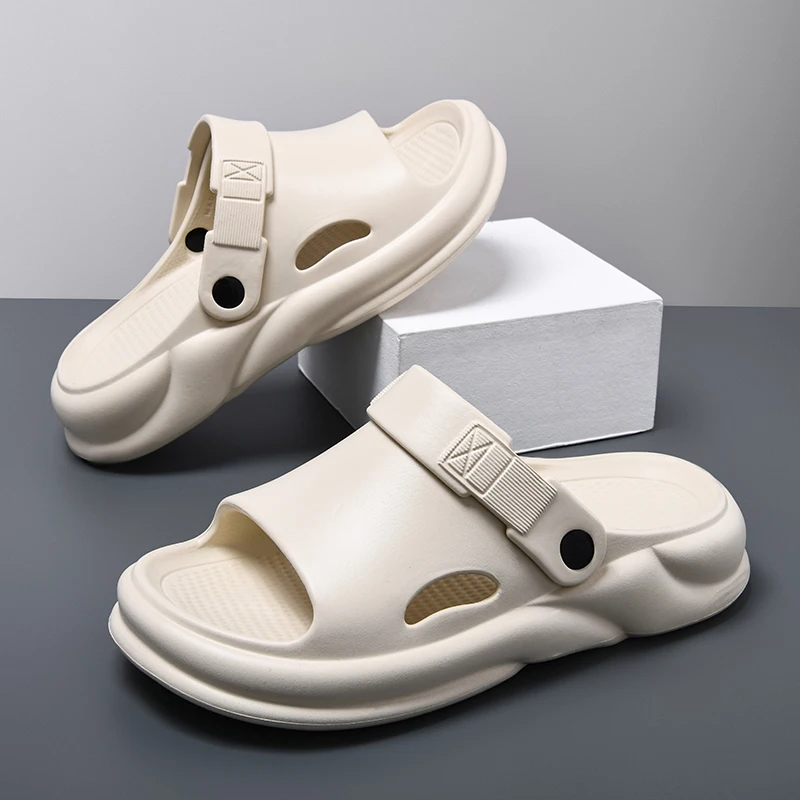 2025 Men's Sandals Outdoor Slippers Beach Comfortable Slides Soft Clogs Men Women Casual Shoes Garden Shoes Men Beach Slippers