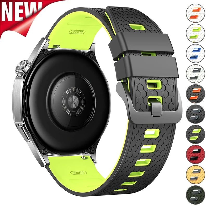 22mm Honeycomb Silicone Strap for Huawei Watch GT6 GT5 GT4 46mm Sport Band Bracelet for Fitbit Watch for Garmin Watch Wristband